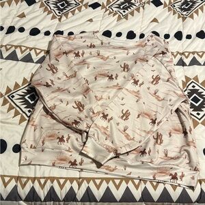 Desert Print Crew Neck Sweater